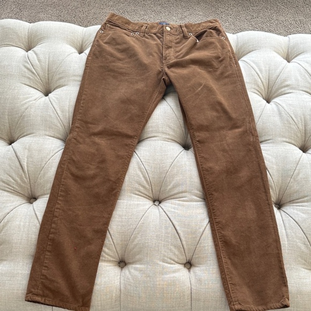 J. Crew Men's Corduroy Pants in Rich Brown
